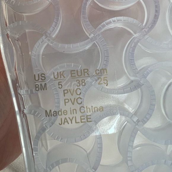 Circus 🎪 by Sam Edelman White Jelly Slip On Sandals Size 8 NWT - Picture 13 of 16